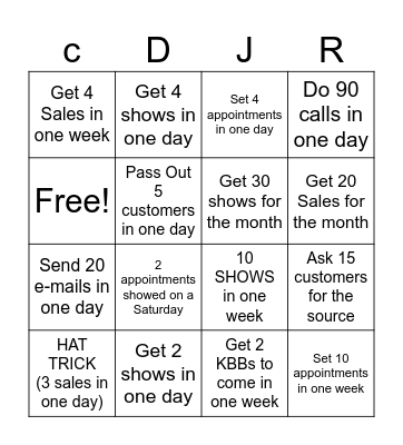 BDC BINGO Card