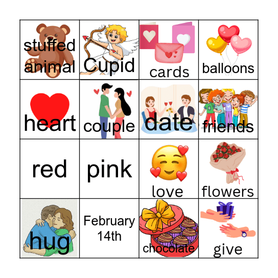 Valentine's Day Bingo Card