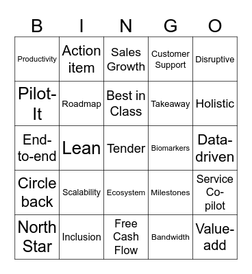 NPC All-Hand-Meeting Bingo Card