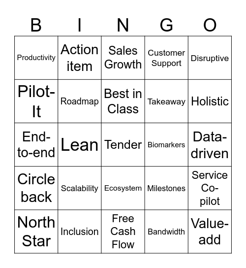 NPC All-Hand-Meeting Bingo Card