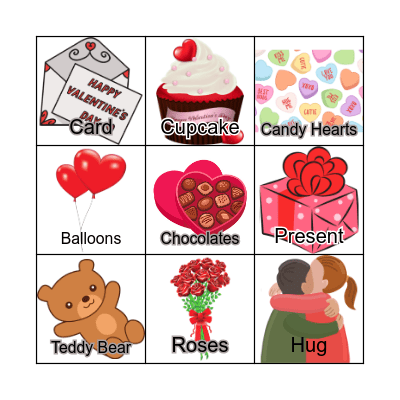Valentines Bingo Card