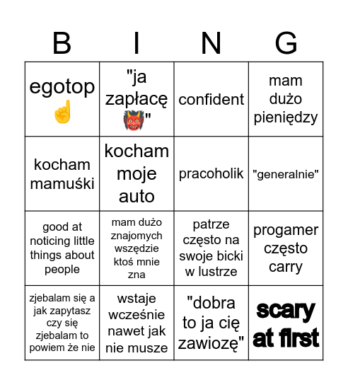 Liga Zyśk Bingo Card