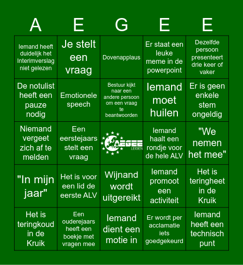 Wissel-ALV 2026 Bingo Card