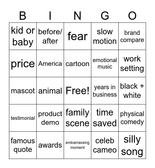 Ethos Pathos Logos -- Super Bowl Challenge Bingo Card