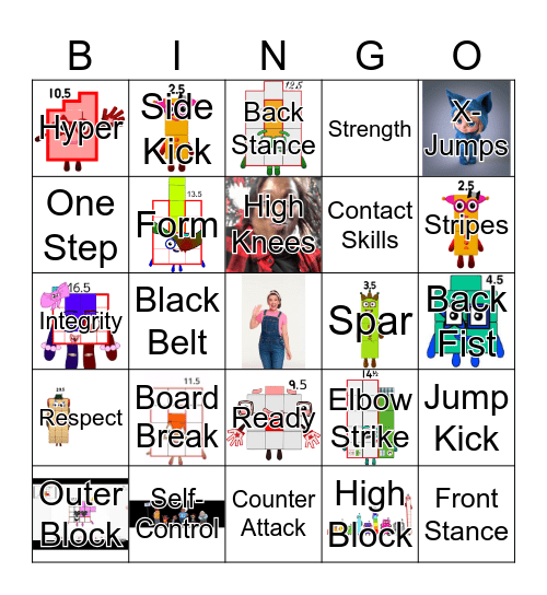 Numbers freinds Bingo Card