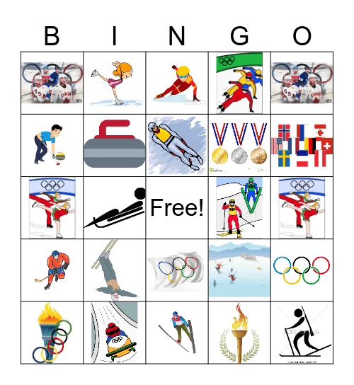 Olympic Bingo Card