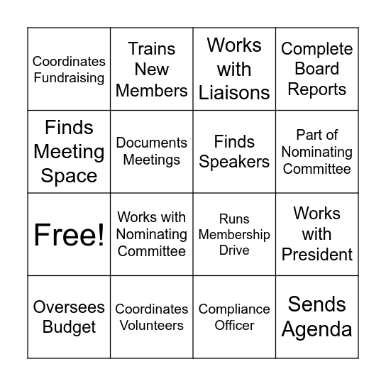 BOARD BINGO Card