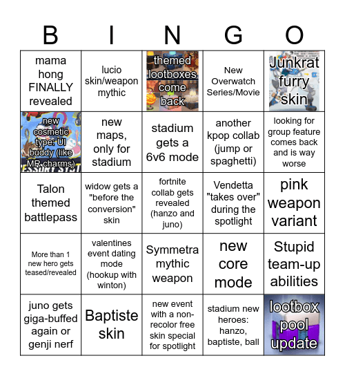 OW bingo 2026 Bingo Card