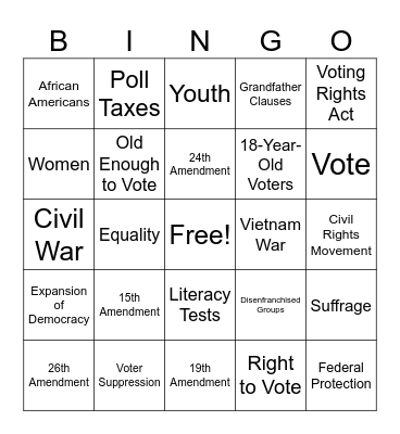 culture Bingo Card