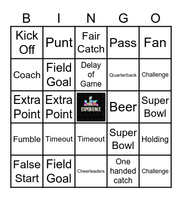 Super Bowl Bingo Card
