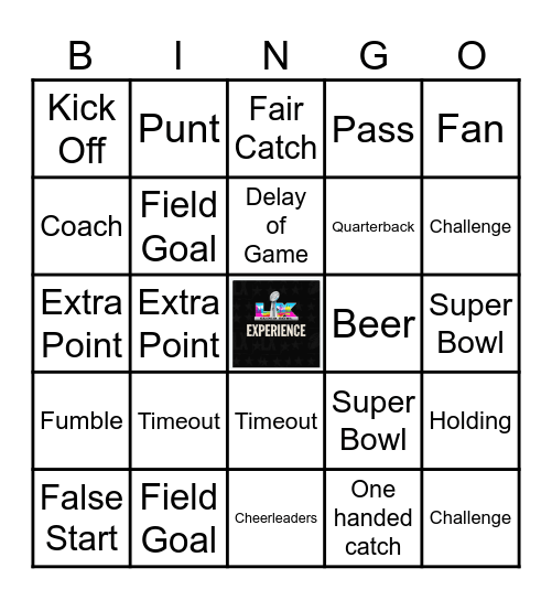 Super Bowl Bingo Card