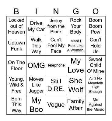 Super Bowl Bingo Card