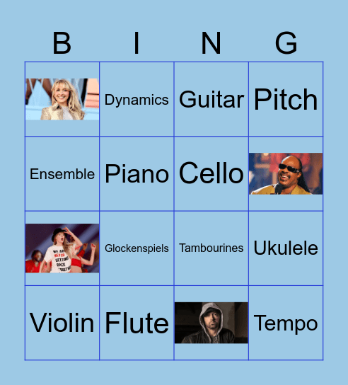 Music Bingo!!! Bingo Card