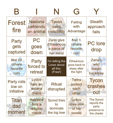 Session 12: Battle at the Grove Bingo Card