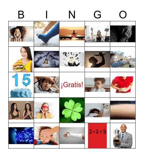 LOS SENTIMIENTOS Y TENER (IMAGENES) Bingo Card