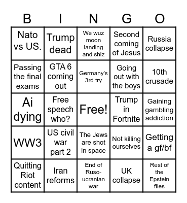 2026 predictions update Bingo Card