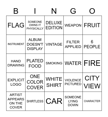 ALBUM COVER BINGO Card