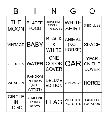 ALBUM COVER BINGO Card