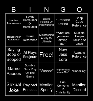OBS Bingo Card