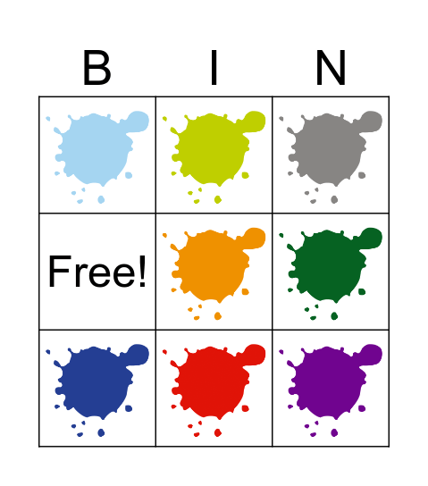 COLORES Bingo Card