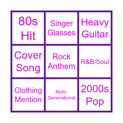 SINGO!!! Bingo Card