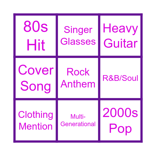 SINGO!!! Bingo Card