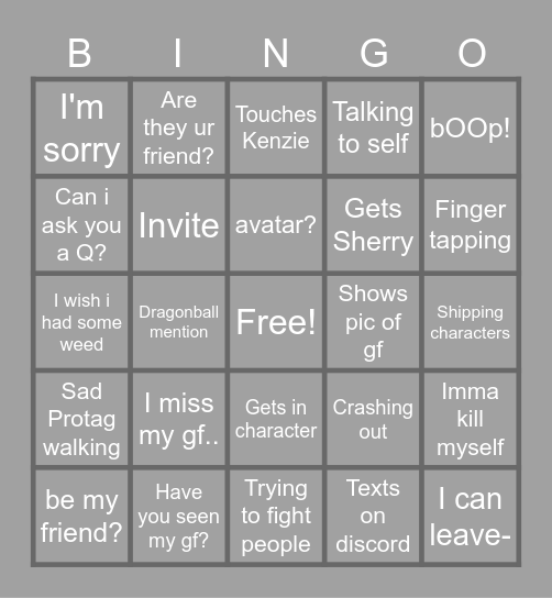 Jake bingo Card
