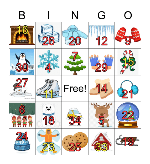 Winter Bingo II Bingo Card