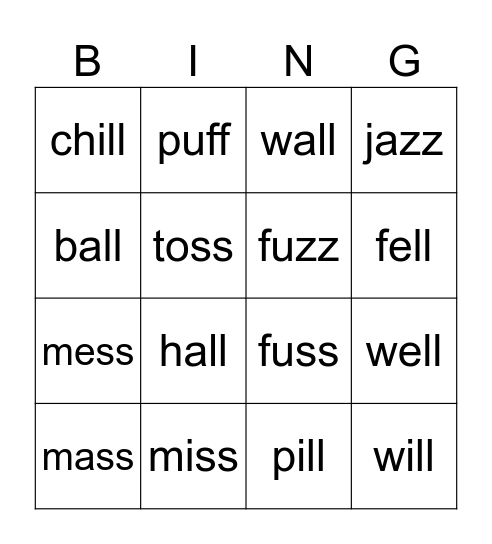 Bonus Letter Bingo game Bingo Card