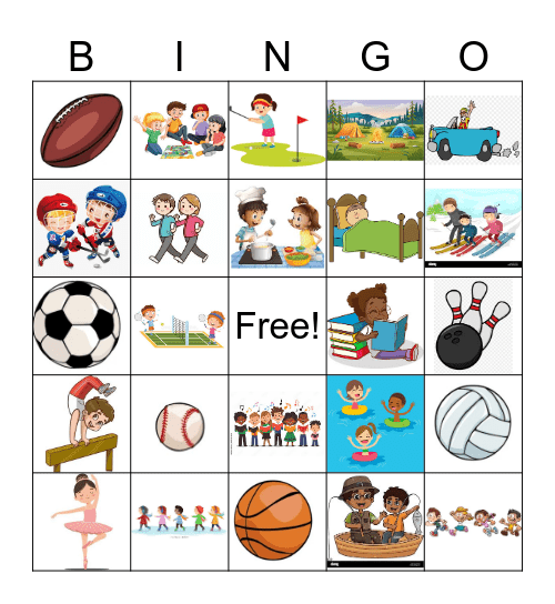 ASL Activities Bingo Card