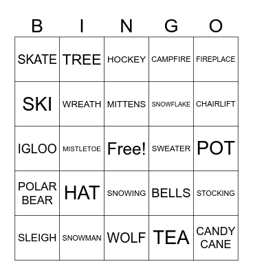 Winter BINGO Card