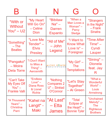 MPP VALENTINE BINGO Card