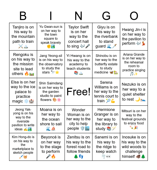 B15 L15 Heo Jun is on his way to the village clinic to help patients 🌿🏠 Bingo Card