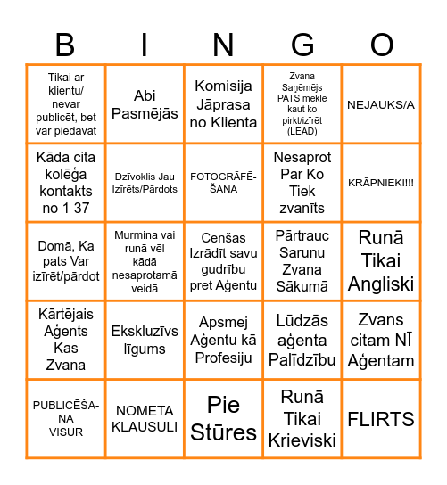 1 37 Digital Agency COLD CALL BINGO Card