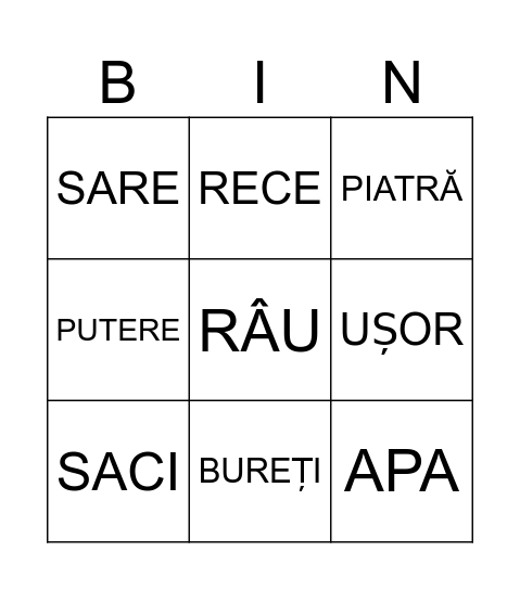MĂGARUL DE POVARĂ Bingo Card