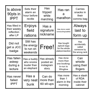 Find Someone Who Bingo Card