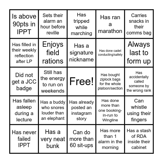 Find Someone Who Bingo Card