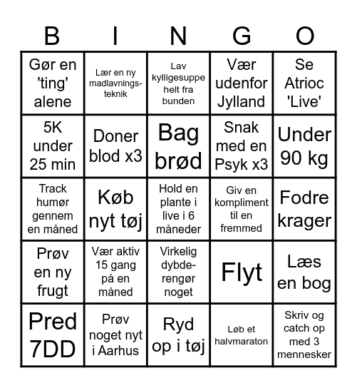 2026 Bingo Card