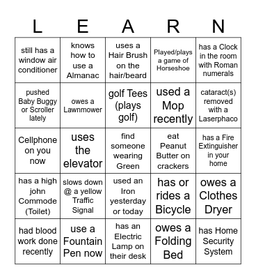 Black History Bingo Card