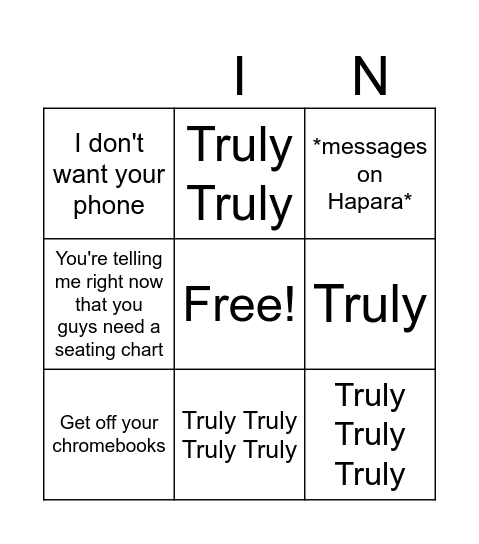 Mr. Mares Quotes Bingo Card