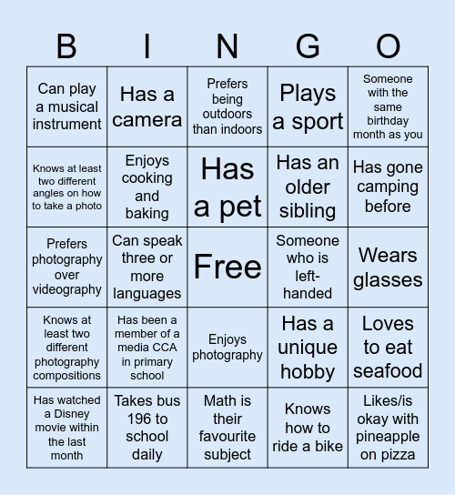 Infocomm Club Bingo ‼️ Bingo Card