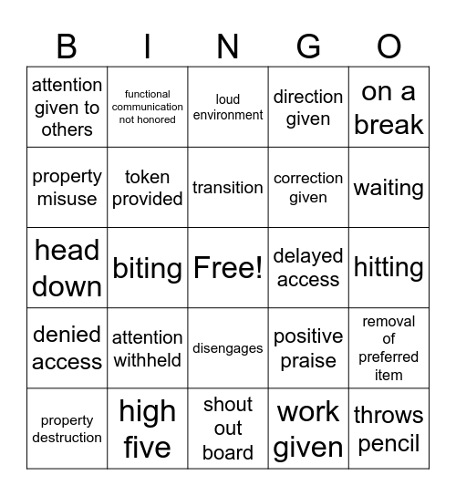 A-B-C BINGO Card
