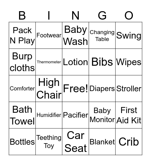 Baby Calouro Bingo Card