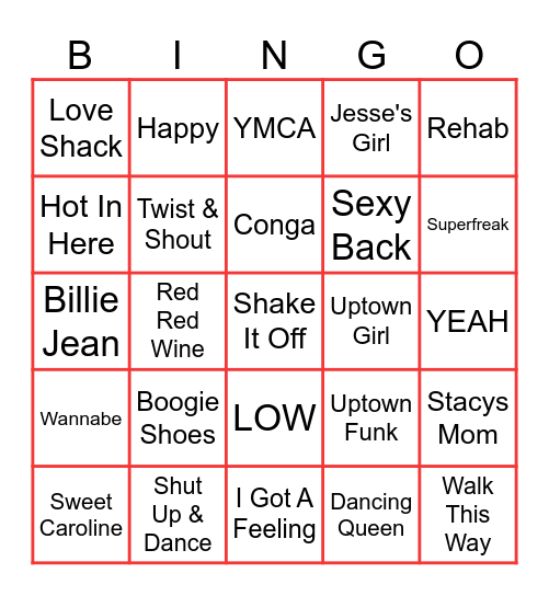 Fast 36 Bingo Card