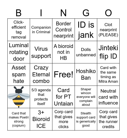 Vantage Point Bingo (Veronica) Bingo Card