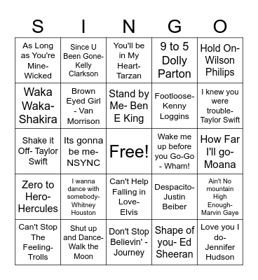 PBSIS SINGO! Bingo Card