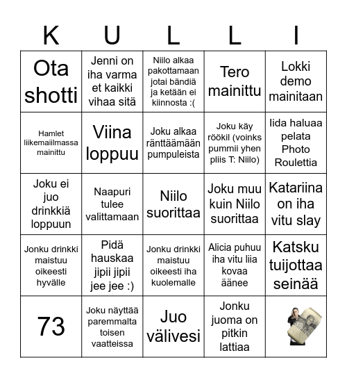 KULLI ON TOUR Bingo Card