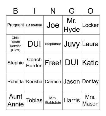 Keesha's House Bingo Card