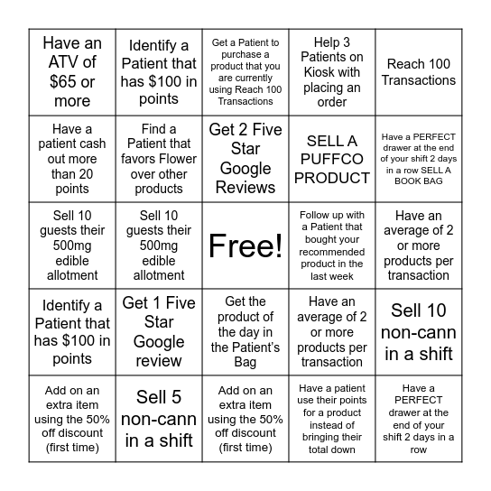 Grow+ BINGO Week of 2/8    Name_________ Bingo Card