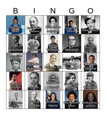 Black History Month Bingo @ P.J. Hill Bingo Card